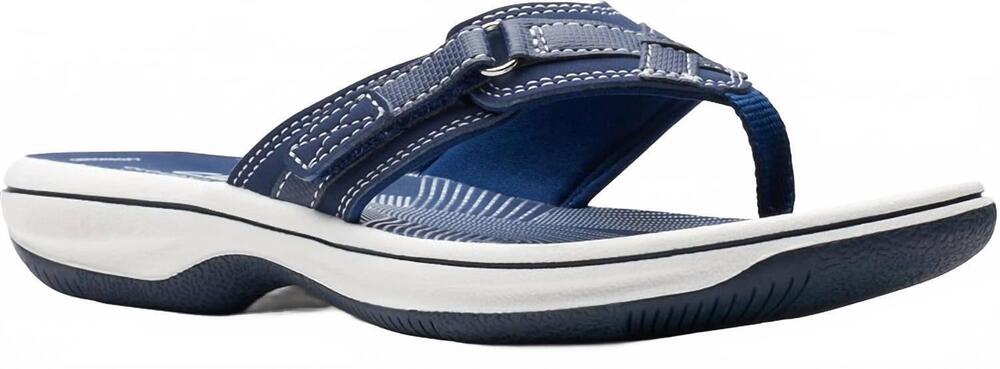 NEW CLARKS women's breeze sea open toe sandals in navy